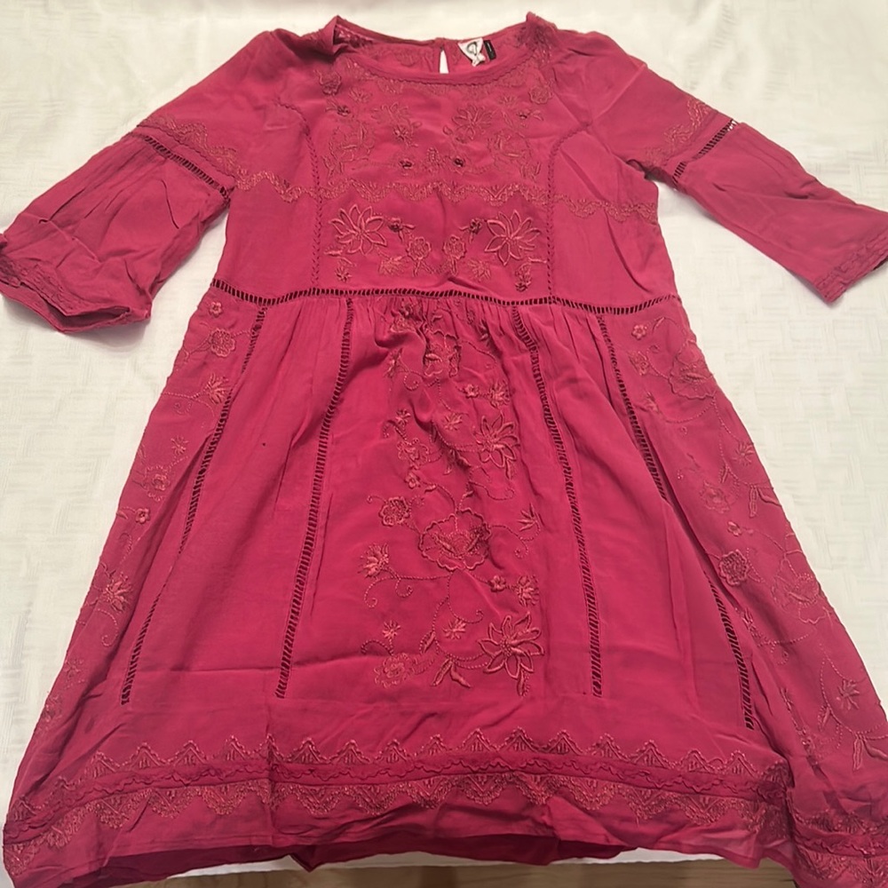 Anthropologie pink dress